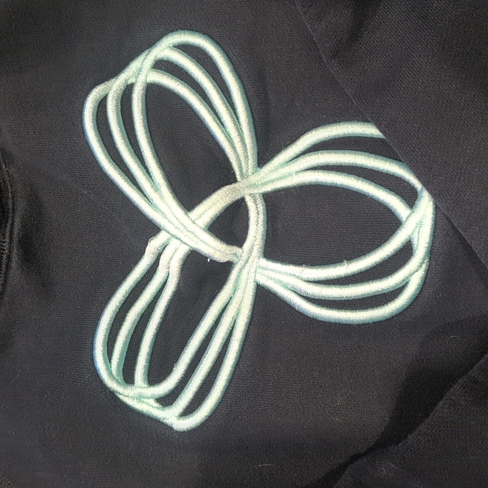 Aritzia TNA Black And Light Blue Pullover Hoodie - Picture 3 of 10